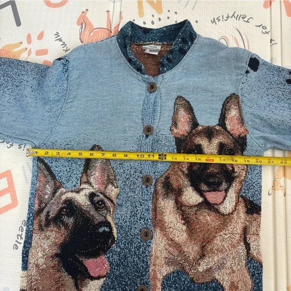 Sugar Street Weavers Vintage German Shepard Coat Oversized Small - Picture 3 of 9